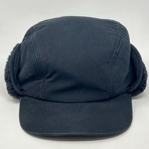 Broner Duck Work Cap Winter Hat X-Large Canvas Faux Fur Soft Pile Ear Flap Black - Picture 13 of 13